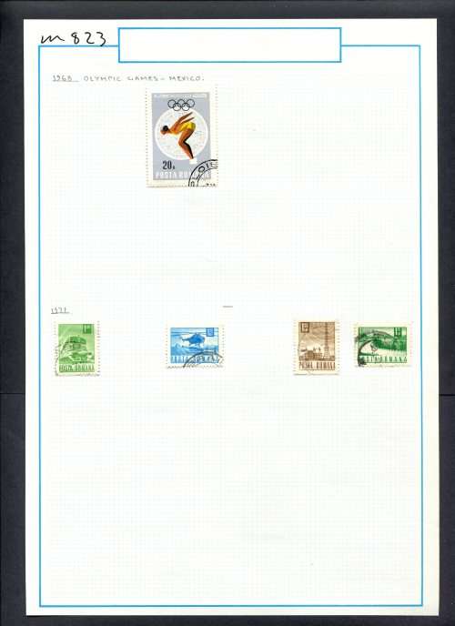 Romania - 5 Stamps Mounted (Hinged) On Old Album Page