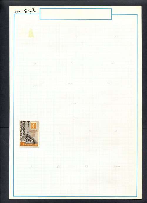 San Marino - 1 Stamp Mounted (Hinged) On Old Album Page