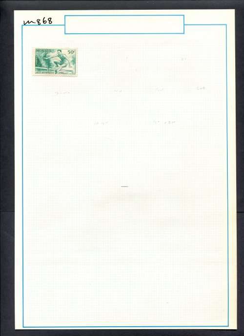 Monaco - 1 Stamp Mounted (Hinged) On Old Album Page