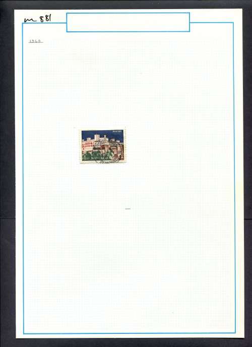 Monaco - 1 Stamp Mounted (Hinged) On Old Album Page