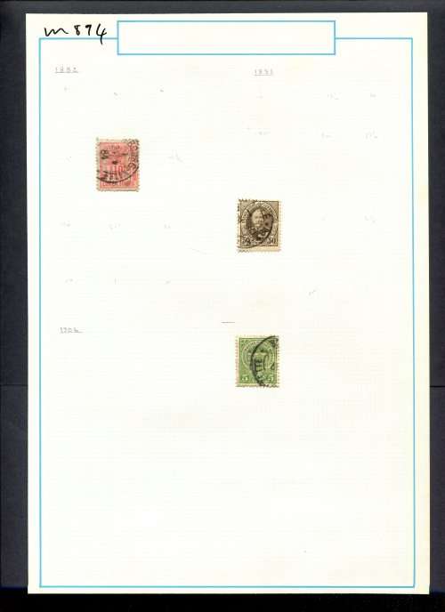 Luxembourg - 3 Stamps Mounted (Hinged) On Old Album Page