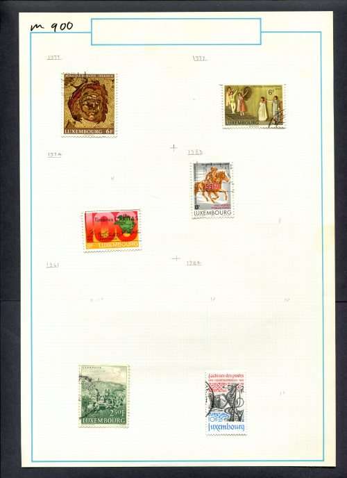 Luxembourg - 6 Stamps Mounted (Hinged) On Old Album Page
