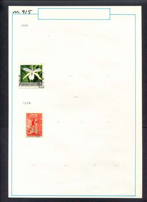 Russia - 2 Stamps Mounted (Hinged) On Old Album Page
