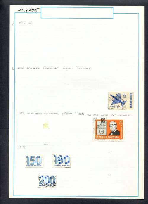 Argentina - 5 Stamps Mounted (Hinged) On Old Album Page