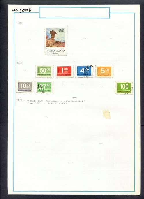 Argentina - 8 Stamps Mounted (Hinged) On Old Album Page