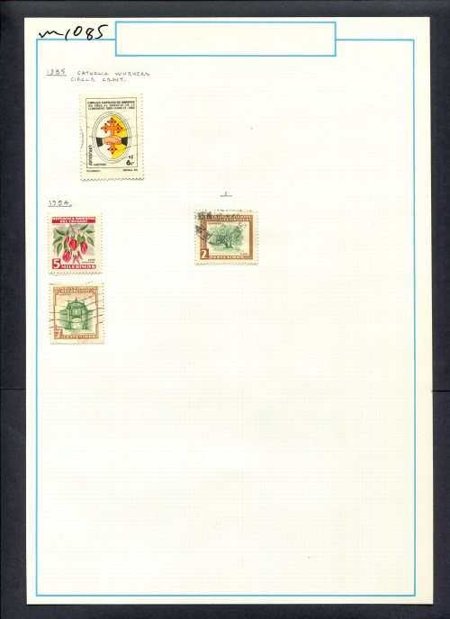 Uruguay - 4 Stamps Mounted (Hinged) On Old Album Page
