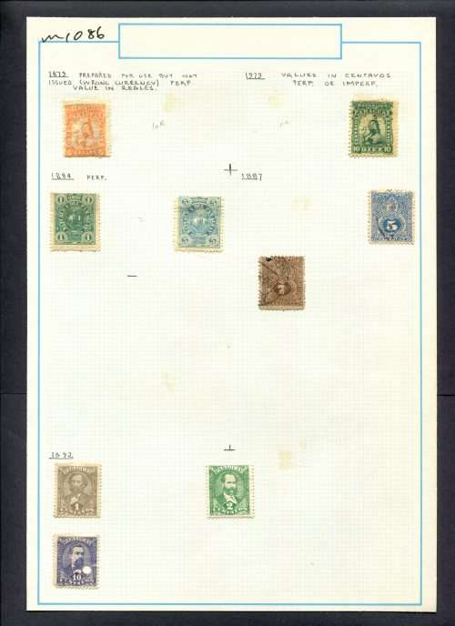 Paraguay - 9 Stamps Mounted (Hinged) On Old Album Page