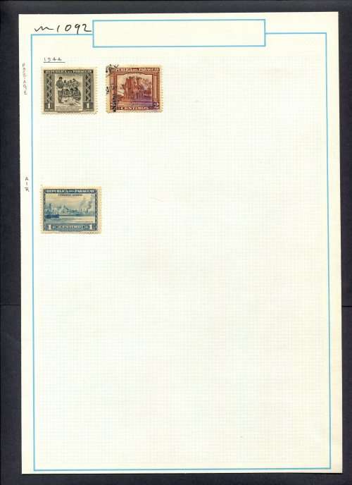 Paraguay - 3 Stamps Mounted (Hinged) On Old Album Page