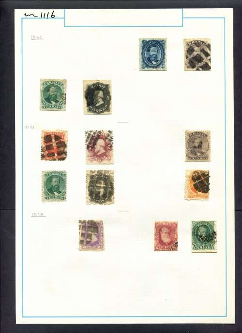 Brazil - 13 Stamps Mounted (Hinged) On Old Album Page