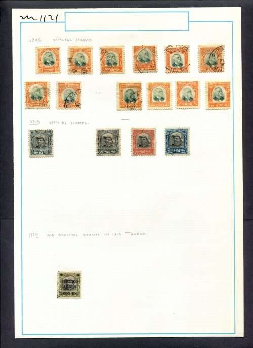 Brazil - 17 Stamps Mounted (Hinged) On Old Album Page