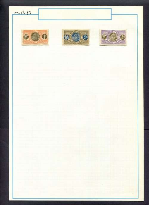 St. Pierre and Miquelon - 3 Stamps Mounted On Old Album Page