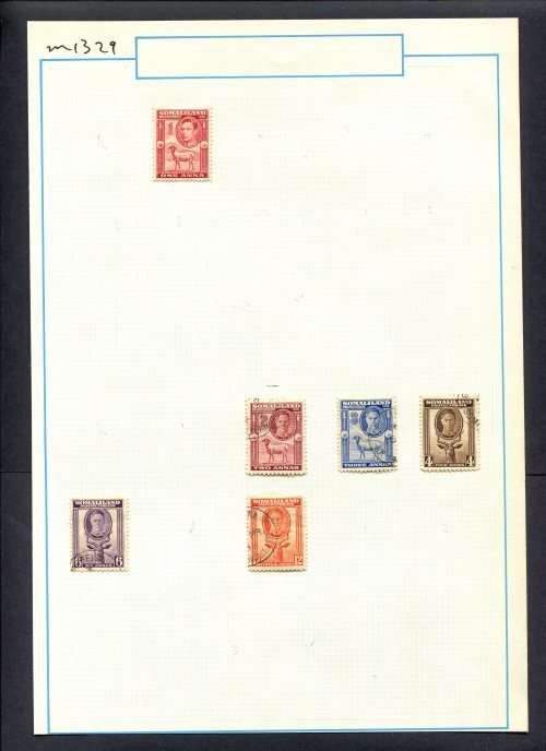 Somalia (British) - 6 Stamps Mounted On Old Album Page