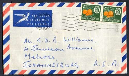 Rhodesia - Air Mail Cover