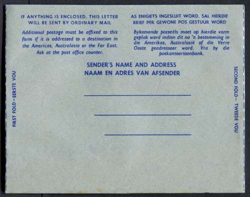 Union of SA - Aerogram