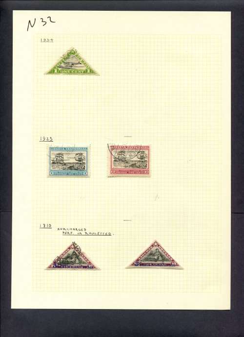 Liberia - 5 Stamps Mounted (Hinged) On Old Album Page