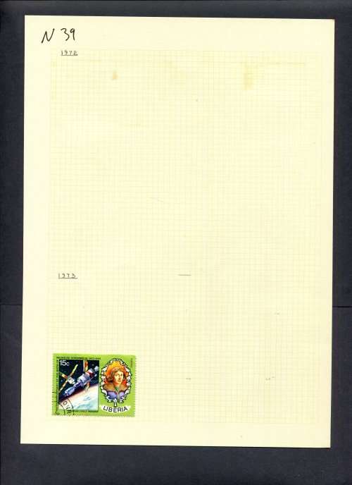 Liberia - 1 Stamp Mounted (Hinged) On Old Album Page