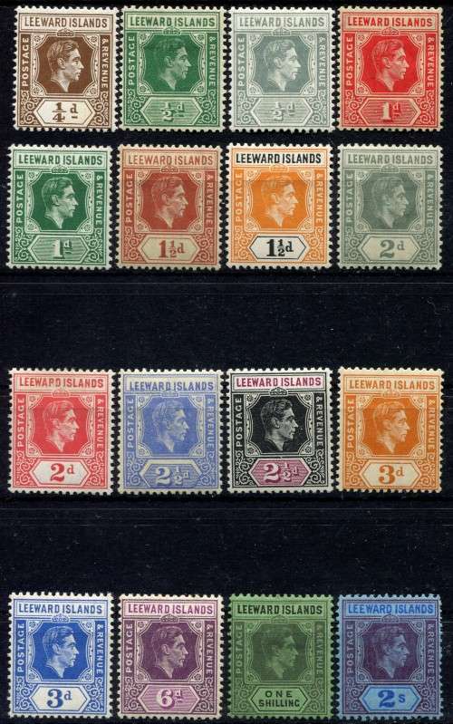 Leeward Islands - 1938  - MM - Some Toned