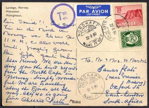 Norway - Post Card - Taxed