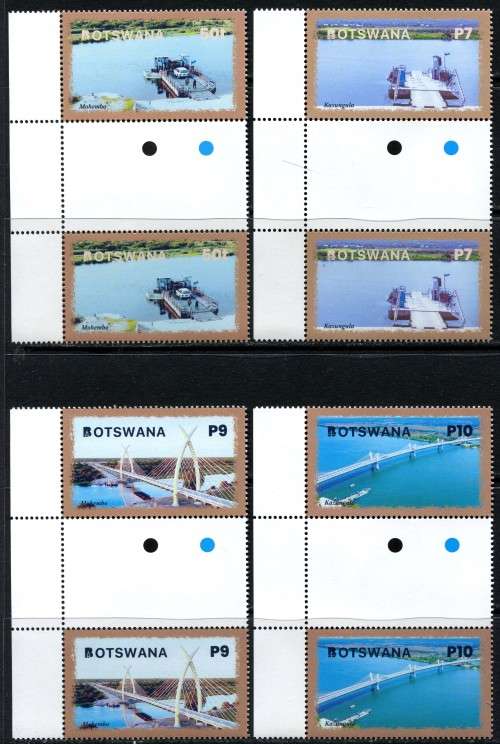 Botswana - Bridges - Set of 4 Gutter Pairs - 2022 - MNH