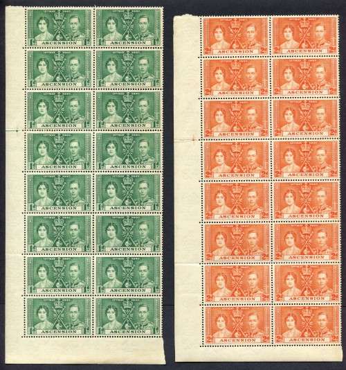 Ascension - Set of 3 Blocks of 16 - 1937 - MNH