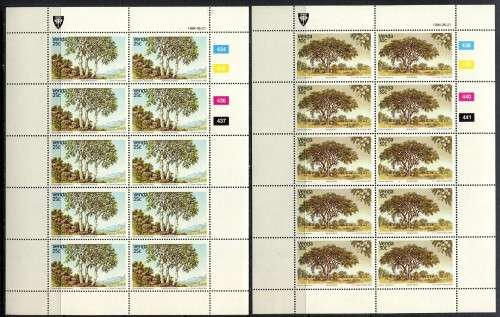 Venda - Trees - Set of 4 Full Sheets of 10 - 1984 - MNH