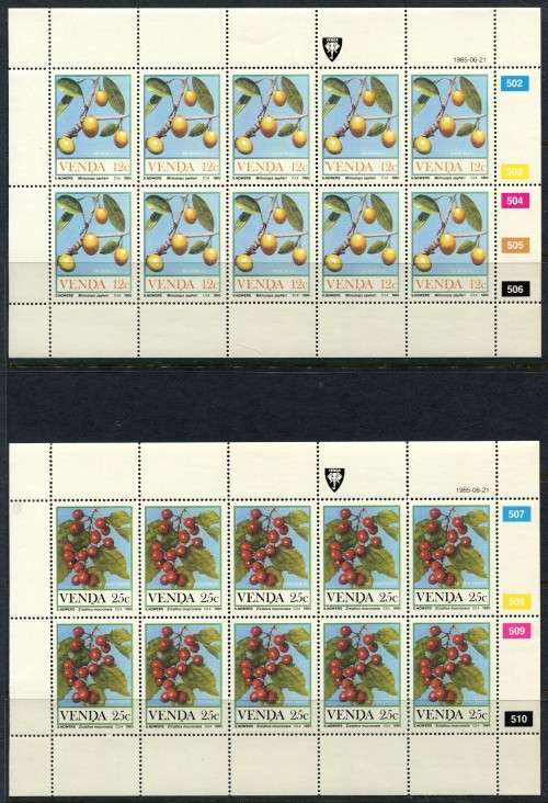 Venda - Set of 4 Full Sheets of 10 - 1985 - MNH - Some Very Light Toning