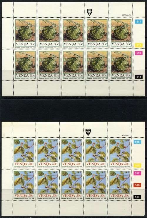 Venda - Set of 4 Full Sheets of 10 - 1985 - MNH - Some Very Light Toning