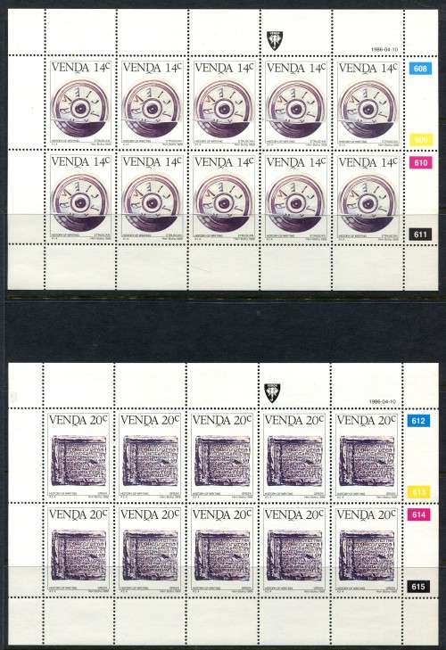 Venda - Set of 4 Full Sheets of 10 - 1986 - MNH