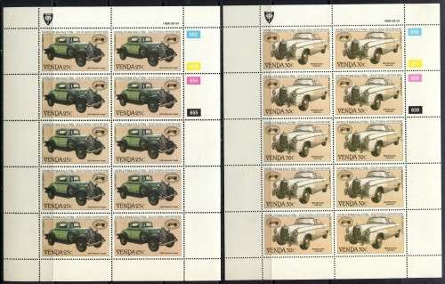 Venda - Set of 4 Full Sheets of 10 - 1986 - MNH