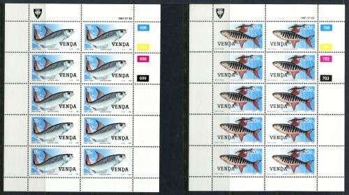 Venda - Set of 4 Full Sheets of 10 - 1987 - MNH