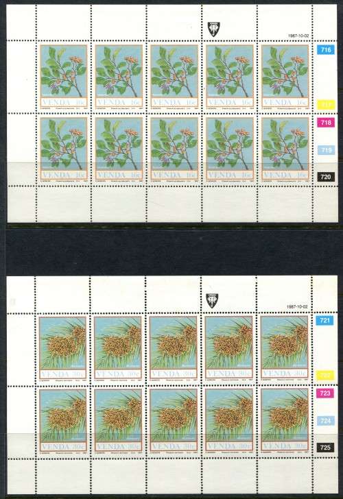 Venda - Set of 4 Full Sheets of 10 - 1987 - MNH - Some Very Light Toning