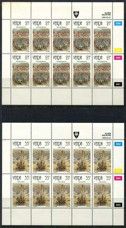 Venda - Set of 4 Full Sheets of 10 - 1990 - MNH  - Some Very Light Toning