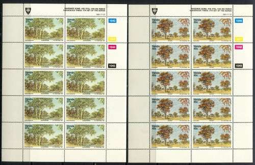 Venda - Trees - Set of 4 Full Sheets of 10 - 1991 - MNH