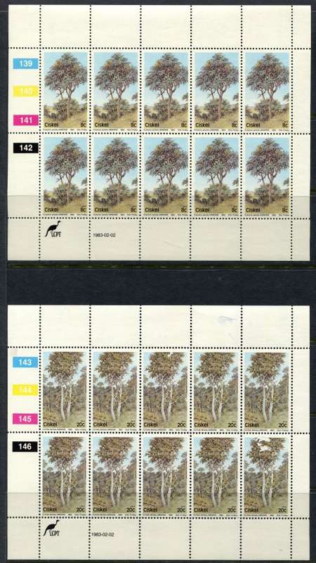Ciskei - Trees - Set of 4 Full Sheets of 10 - 1983 - MNH