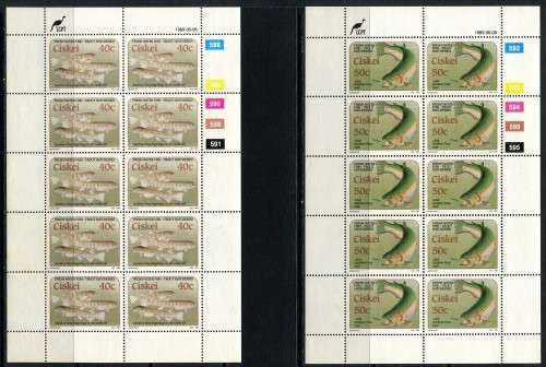 Ciskei - Set of 4 Full Sheets of 10 - 1989 - MNH - Some Very Light Toning