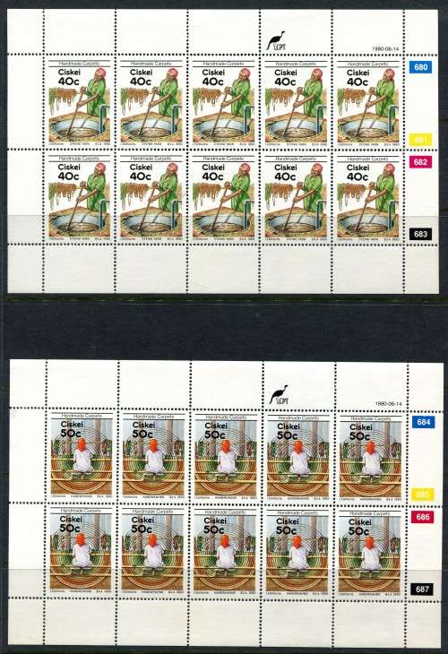Ciskei - Set of 4 Full Sheets of 10 - 1990 - MNH - Some Very Light Toning