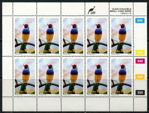 Ciskei - Birds - Set of 5 Full Sheets of 10 - 1993 - MNH