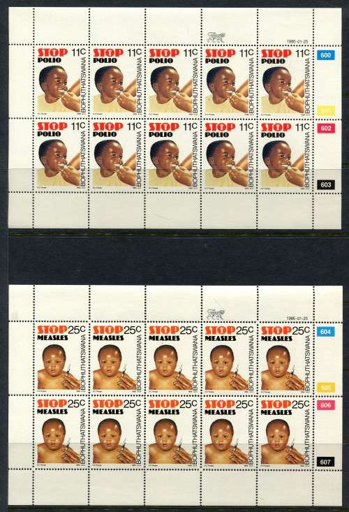 Bophuthatswana - Set of 4 Full Sheets of 10 - 1985 - MNH