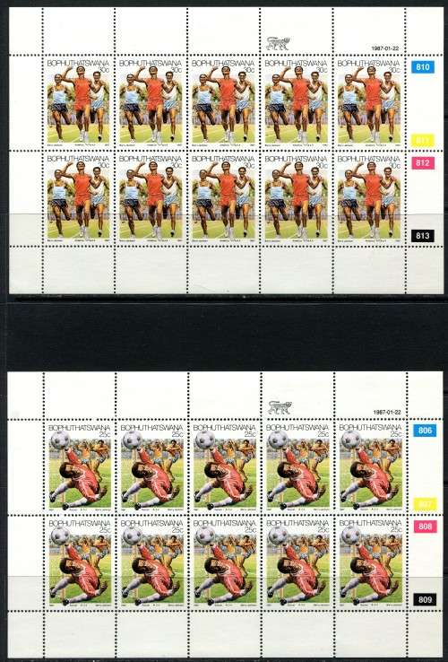 Bophuthatswana - Set of 4 Full Sheets of 10 - 1987 - MNH - Some Very Light Toning