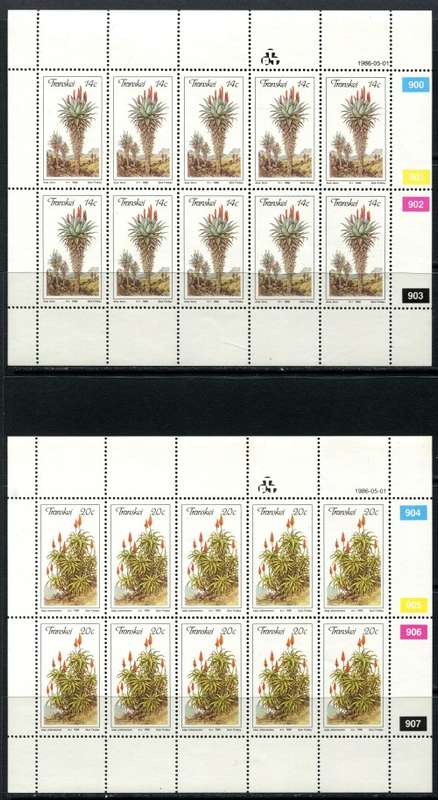 Transkei - Set of 4 Full Sheets of 10 -1986 -  MNH