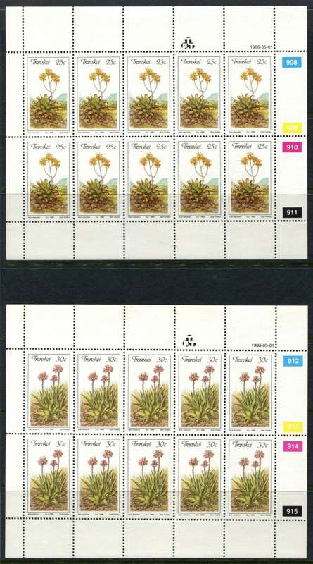 Transkei - Set of 4 Full Sheets of 10 -1986 -  MNH