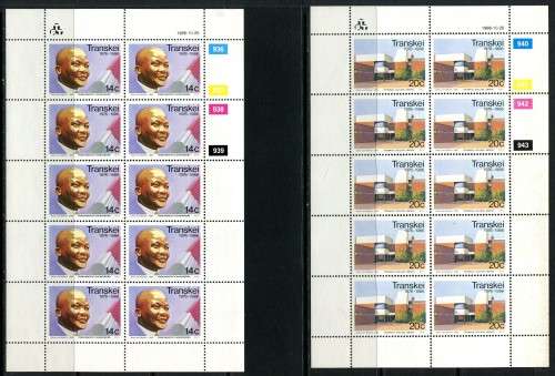 Transkei - Set of 4 Full Sheets of 10 -1986 -  MNH - Some Very Light Toning