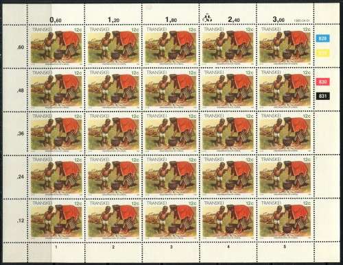Transkei - Additional Values - 3 Full Sheets of 25 -1984/5/6 -  MNH