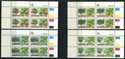 Transkei - Set of 4 Control Blocks of 4 - 1989 - MNH