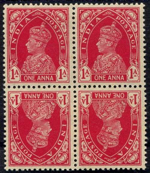 India - Tete-Beche Block of 4 - 1937 - MNH