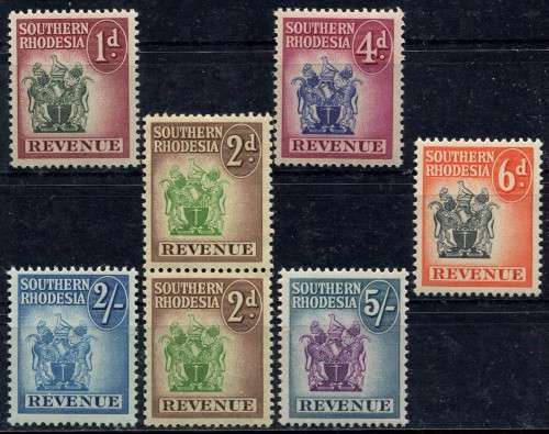 Southern Rhodesia - Revenue - 1954 - MNH