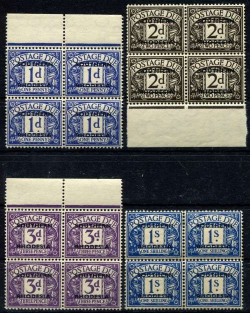 Southern Rhodesia - 4 Blocks of 4 - 1951 - MNH