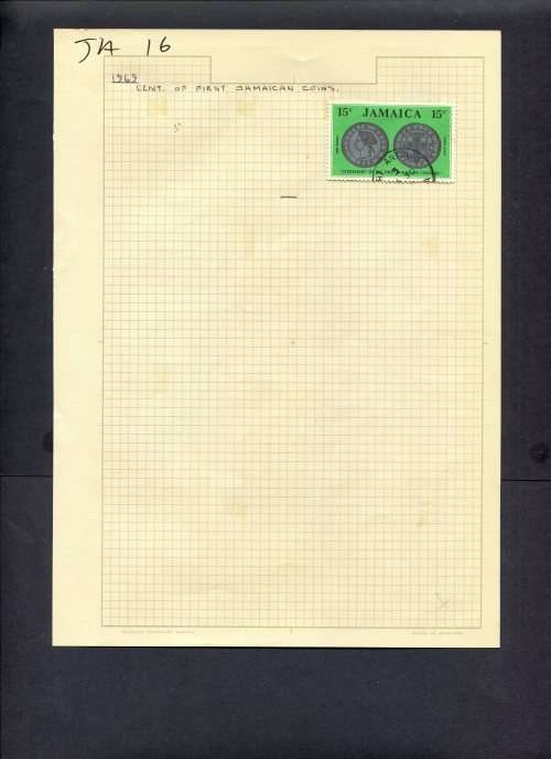 Jamaica - 1 Stamp Mounted (Hinged) On Album Page