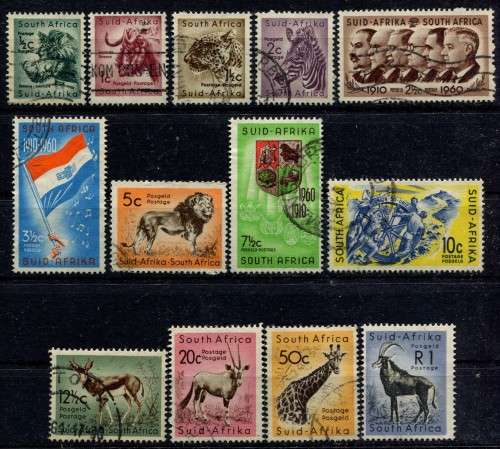 Union of SA  - Set of 13 - 1961  - Used