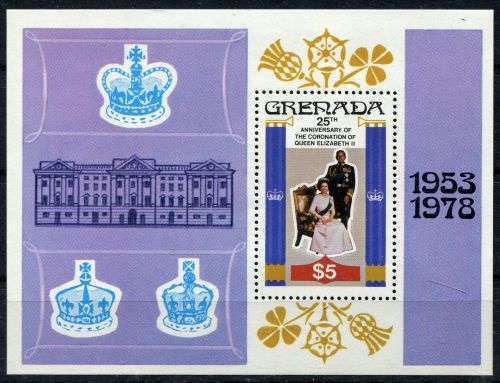 Grenada - Miniature Sheet - QEII 25th Anniversary of Coronation 1978 - MNH